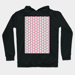 Geo Triangles - Pink and Grey Hoodie